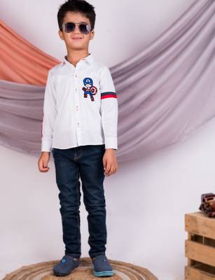 White embroidered cotton shirt 1