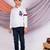 White embroidered cotton shirt