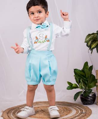 White embroidered cotton co ord set 3