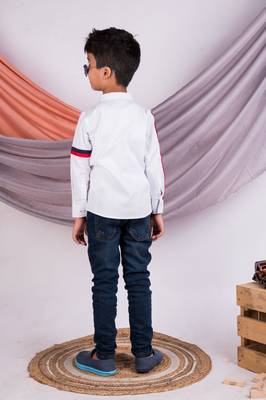 White embroidered cotton shirt 3