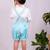 White embroidered cotton co ord set