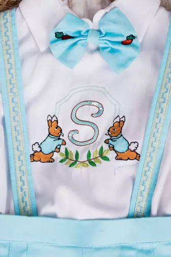 White embroidered cotton co ord set