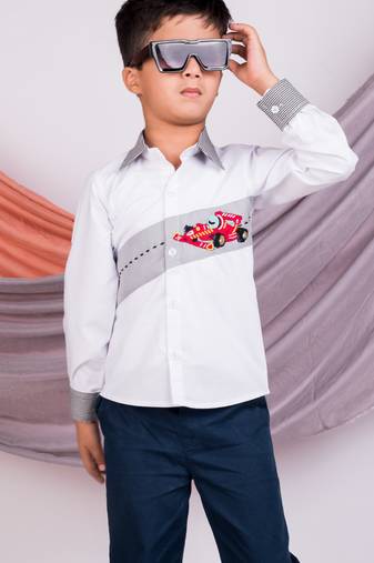 White plain cotton shirt