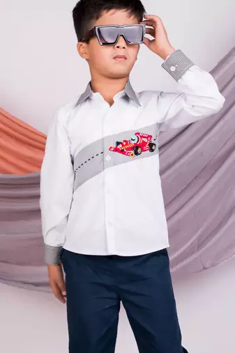 White plain cotton shirt