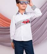 White plain cotton shirt