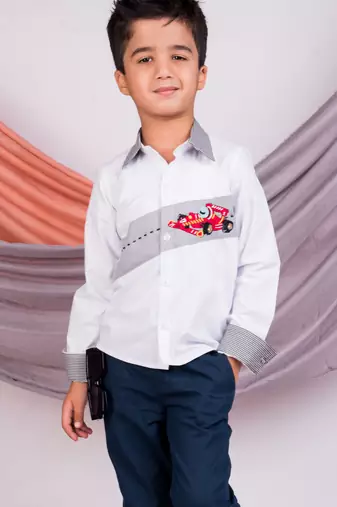 White plain cotton shirt