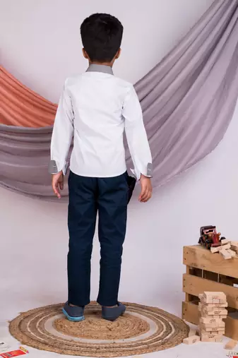 White plain cotton shirt
