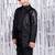 Black plain cotton blazer