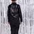 Black plain cotton blazer