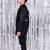 Black plain cotton blazer