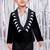 Black embroidered velvet blazer