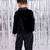 Black embroidered velvet blazer