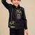 Black embroidered cotton shirt