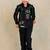 Black embroidered cotton shirt