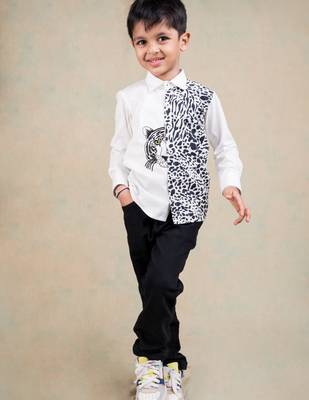 White embroidered cotton shirt 1