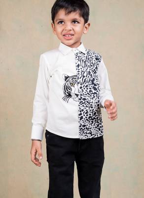 White embroidered cotton shirt 3