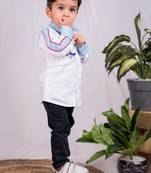 White embroidered cotton shirt