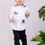 White embroidered cotton shirt