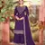 Purple color embroideried faux chiffon semi stitched salwar suit