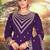 Purple color embroideried faux chiffon semi stitched salwar suit