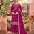 Dark pink color embroideried faux chiffon semi stitched salwar suit