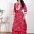 Doriyaan women's red cotton gota work kurta with palazzo