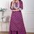 Doriyaan women cotton magenta gota work kurta with flared palazzo