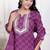 Doriyaan magenta embroidered cotton kurta with palazzo and dupatta
