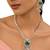 Gold plated green stone kundan necklace set