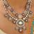 Gold plated multicolor kundan necklace set