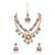 Gold plated multicolor kundan necklace set