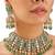 Gold plated blue stone kundan choker necklace set
