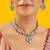 Gold plated blue stone kundan necklace set