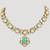 Gold plated blue stone kundan necklace set