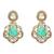Gold plated blue stone kundan necklace set