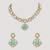 Gold plated blue stone kundan necklace set