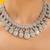 Silver plated kundan necklace set
