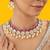 Gold plated Red stone kundan necklace set