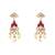 Gold plated Red stone kundan necklace set