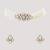 Gold plated pearl choker necklace set