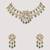 Gold plated green stone kundan necklace set
