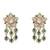 Gold plated green stone kundan necklace set