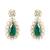 Gold plated green stone kundan necklace set