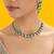 Gold plated green stone kundan choker necklace set