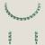 Gold plated green stone kundan choker necklace set
