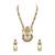 Gold plated multicolor kundan necklace set