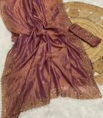 Onion Pink Color Shinny Party Wear Tonic Silk Saree