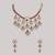 Gold plated red stone kundan necklace set