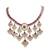 Gold plated red stone kundan necklace set