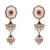 Gold plated red stone kundan necklace set